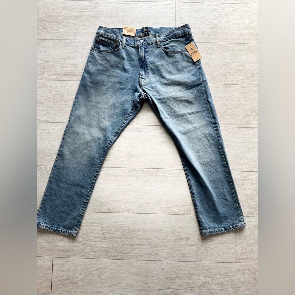 NWT Polo Ralph Lauren Light Blue Hampton Relaxed Straight Jeans